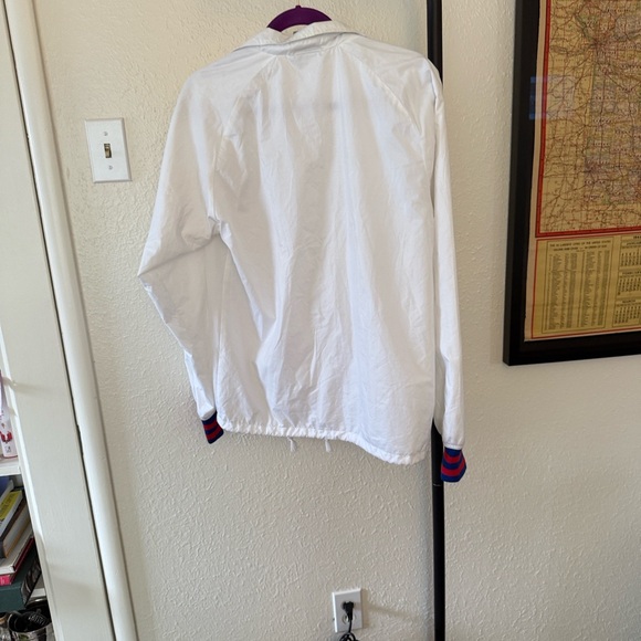 Champion Jacket Men’s Small VGUC white with red and blue accents - Picture 4 of 11